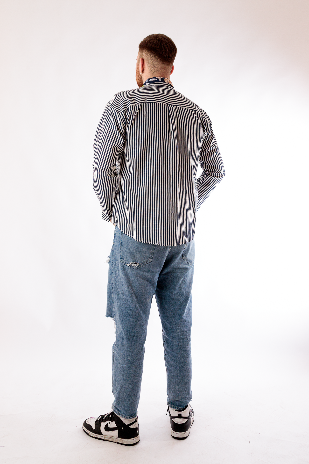 Flowers striped shirt
