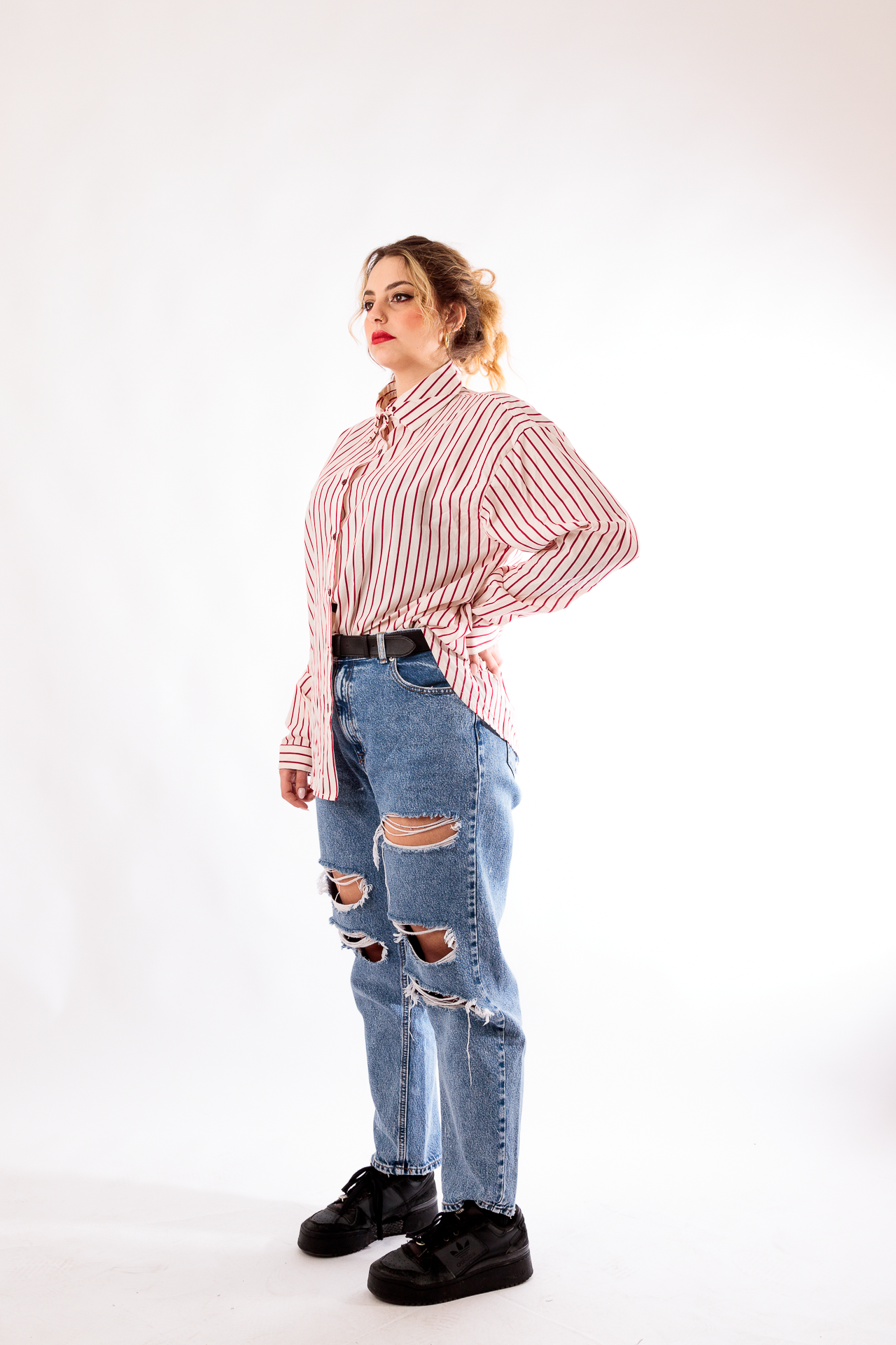Red stripes shirt