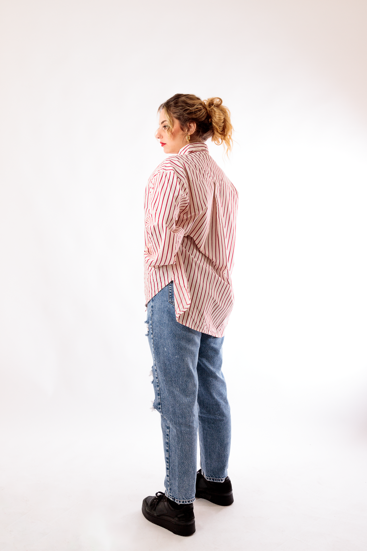 Red stripes shirt
