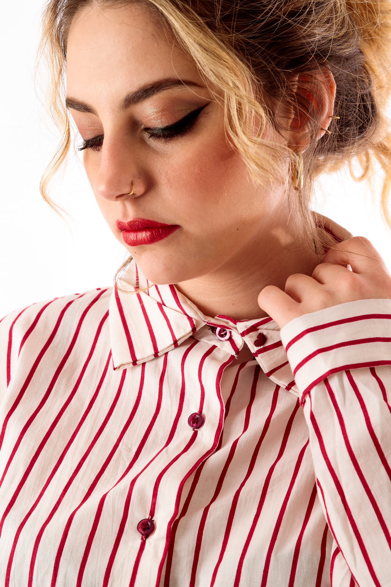 Red stripes shirt